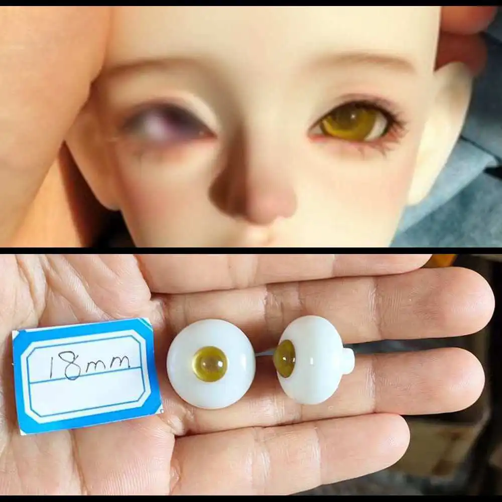 Reborn Doll accessories Articulated 10MM 12 14 16 18mm small iris 1/6 1/4 1/3 msd yosd sd bjd doll glass eyes eyeball XXTB096