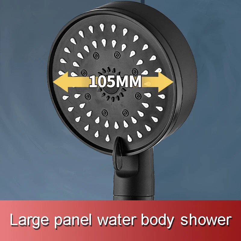 High Pressure Handheld Bathroom Shower Head Water Saving Showerhead Pressurized Adjustable Spray LED Digital Temperature Display
