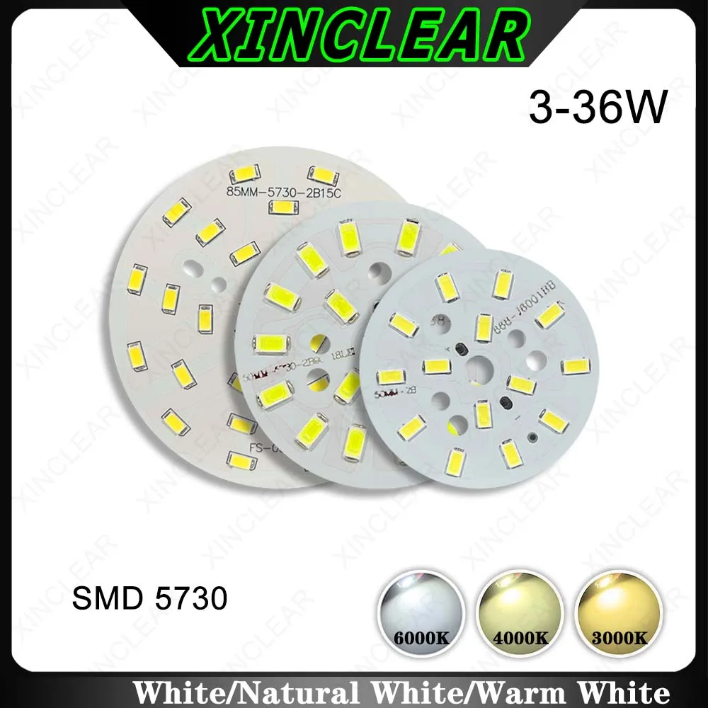 10PCS LED Light Board 3W 5W 7W 9W 12W 15W 18W 24W 36W SMD 2835 5730 Chips For DIY Bulb Circular Transformation Light Source