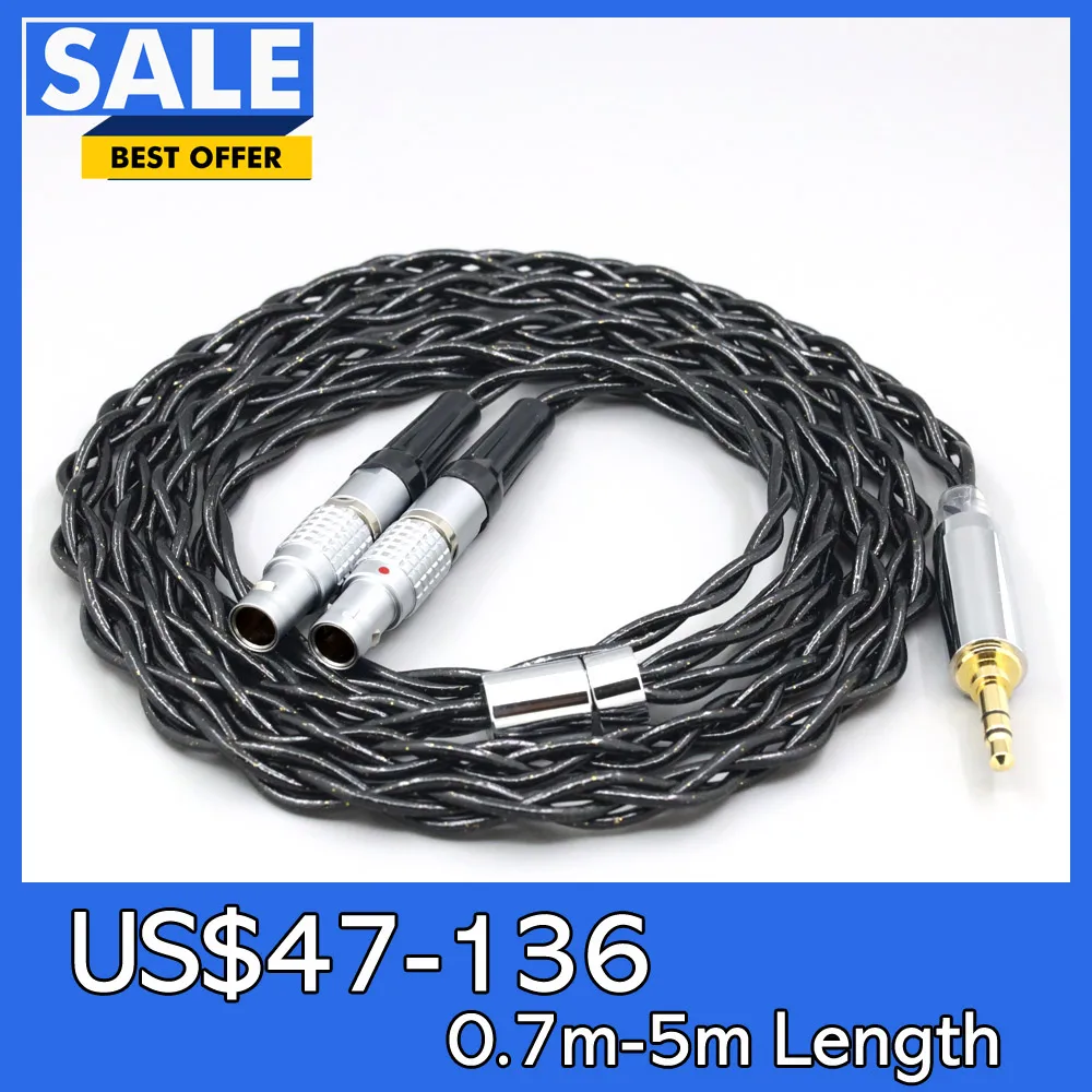 

99% Pure Silver Palladium Graphene Floating Gold Cable For Focal Utopia Fidelity Circumaural Headphone LN008354