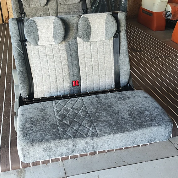 Customize Easy Disassemble Chenille Velour Reclining Van Transit Seat Bed