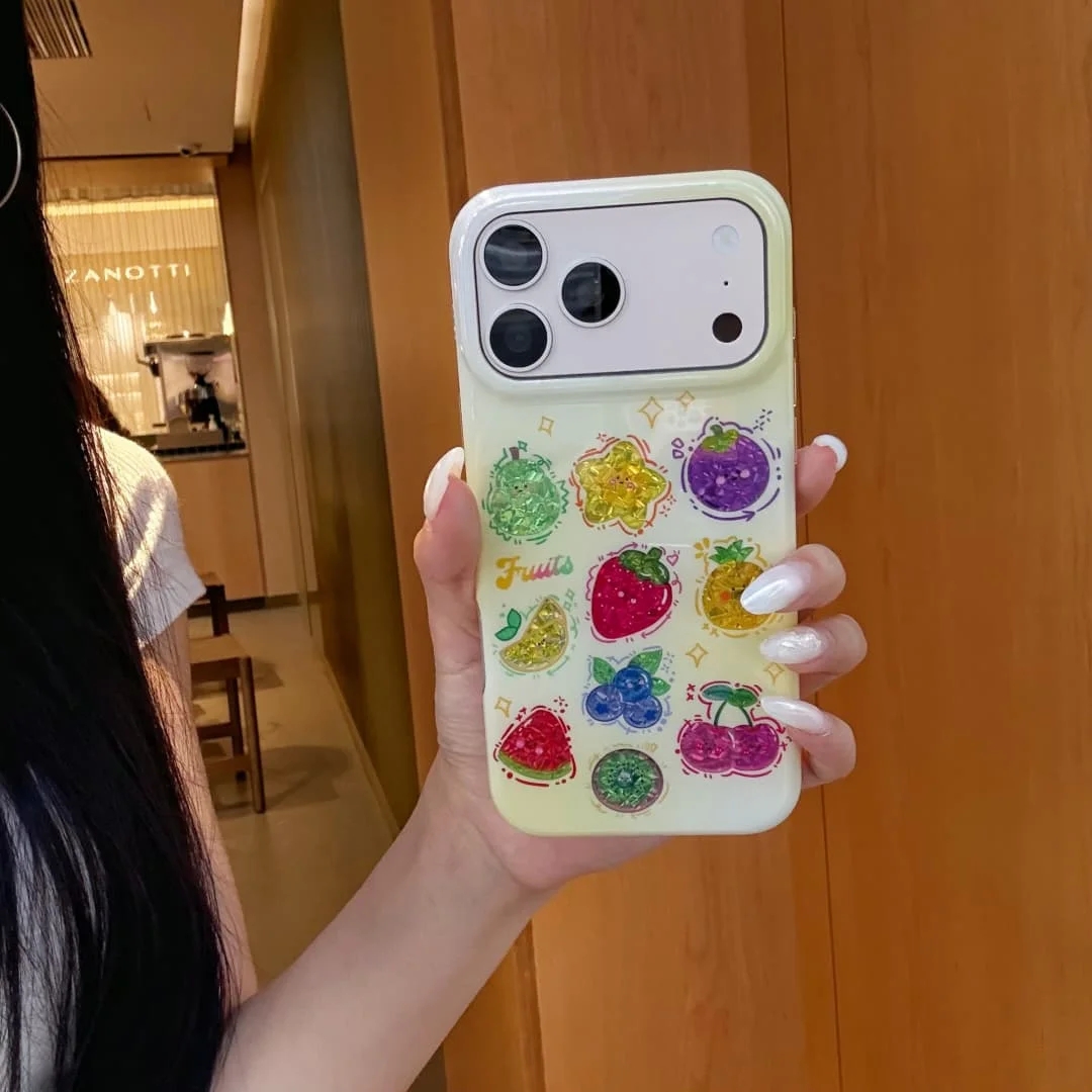 Fruit collection with glass pattern  Phone Case for iphone 17 Promax  16 15 14  13 Back Cover Gift