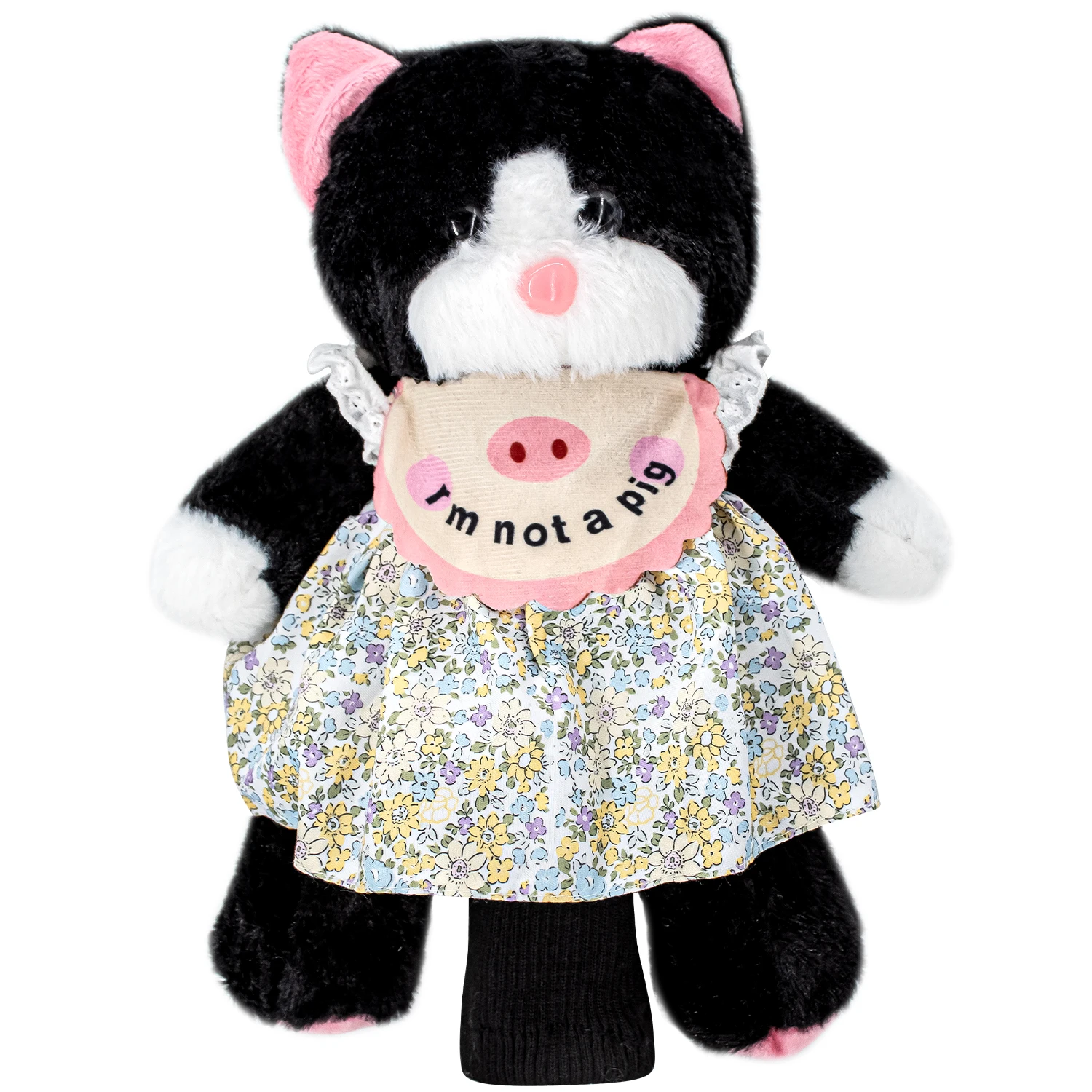 1PC Apron Cat Plush Golf Wood Headcover Medium Size Cartoon Doll Golf Club Head Cover Protector Golf Accessories