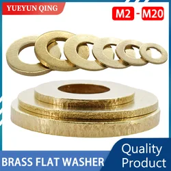 Solid Brass Flat Washers O Ring Gasket Metal Plain Pad Spacers M2 M2.5 M3 M4 M5 M6 M8 M10 M12 M14 M16 M18 M20 Seal Oring Washers