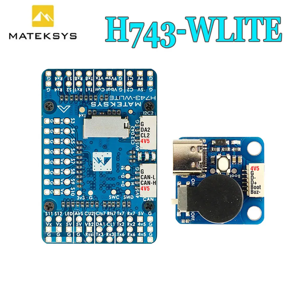 

MATEKSYS Matek H743-WLITE 2~6S Lipo Barometer DPS310 Flight Controller for RC Airplane Fixed-Wing FPV Drones