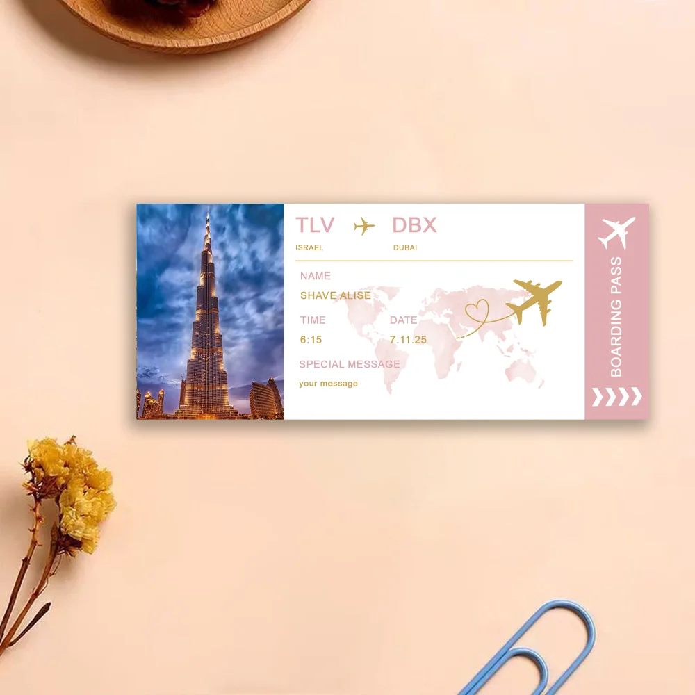 

Vintage Plane Birthday Boarding Pass Ticket Invitation