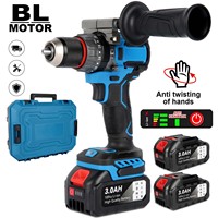 388VF Lithium Battery 18V Rechargeable Brushless Electric Screwdriver Hand Drill Impact Drill Electric Hammer Drill with Handle