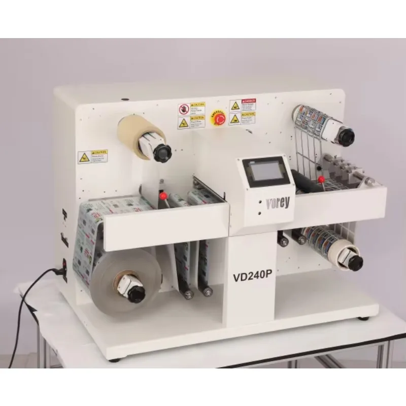 【Best-selling】VOREY VD240 Desktop Roll To Roll High Speed Lamination Slitting Automatic Digital Label Die Cutter Machine