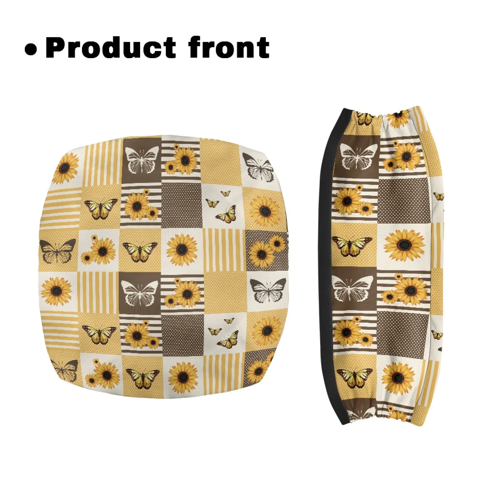 Coloranimal Butterfly Sunflowers Design 2 Pieces Set Rollator Seat Covers Walker Seat Cover for Family Travel