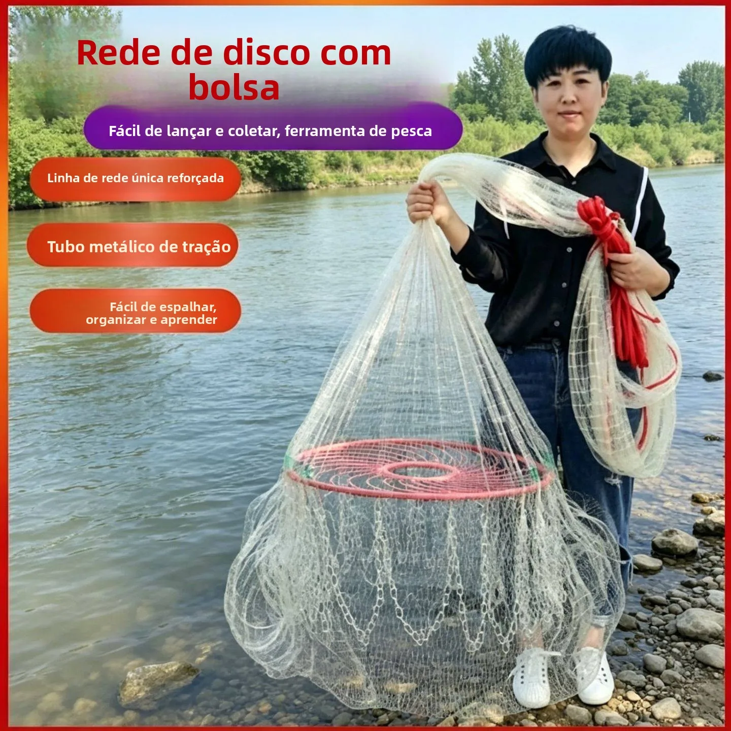 red-de-pesca-de-mano-en-forma-de-disco-moldeada-integrada-para-areas-acuaticas-naturales-estructura-estable-equipo-de-pes