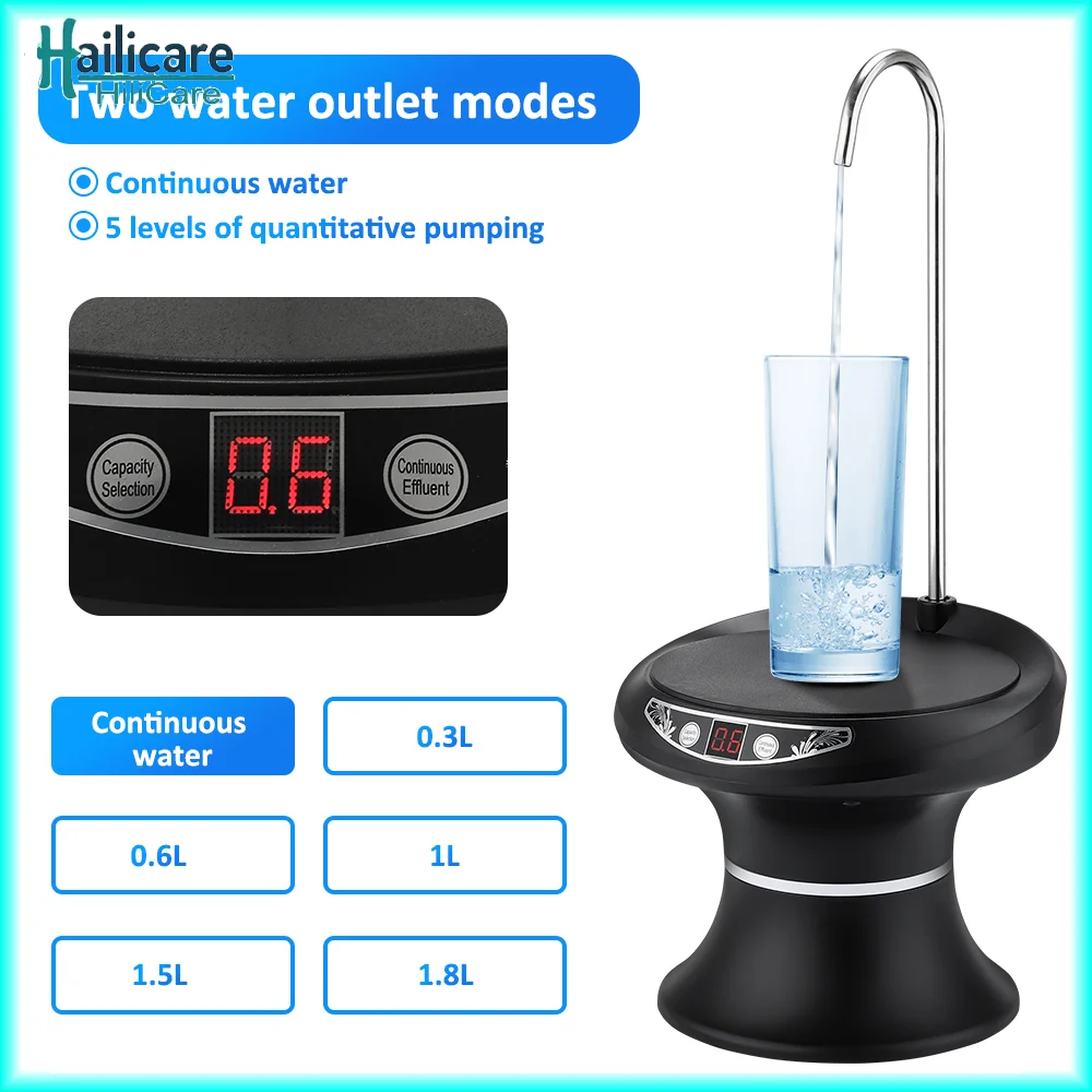 

Water Pump with Tray Dual-purpose Quantitative Water Pressure Device Mineral Water Buckets Electric Automatic Water Dispenser