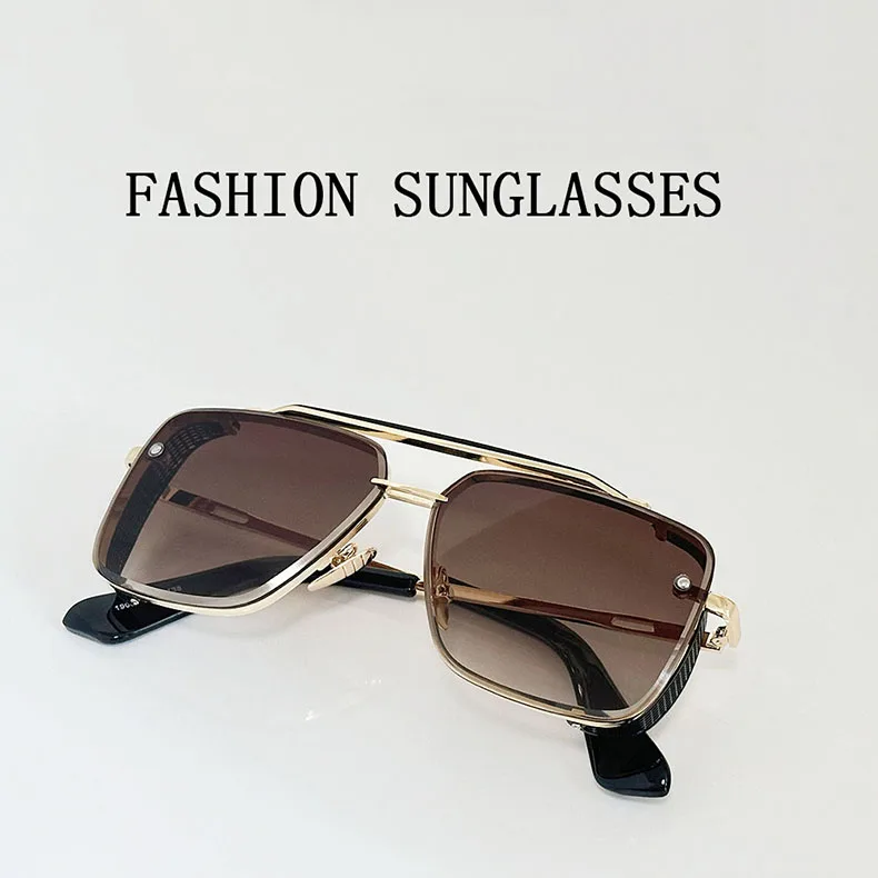 Metall Punk Sonnenbrille Für Männer Vintage Quadratische Mode Gläser 2024 Urlaub Sonnenbrille Frauen Trendy Gafas De Sol Hombre Zonnebril – Detail 10