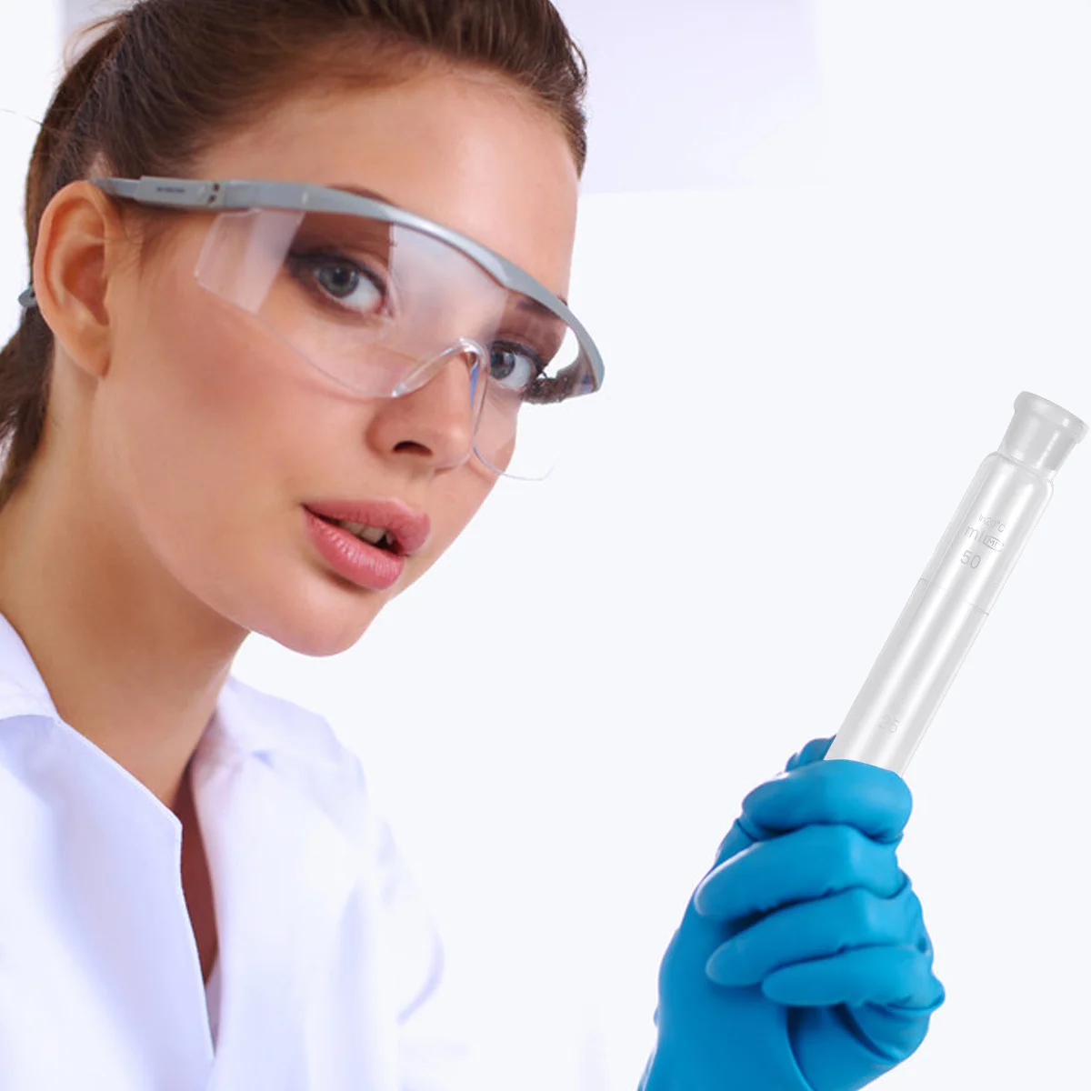 50ml Glass Colorimetric Cylinder Eco-Friendly Durable Accurate Measurement for Laboratory Experiment Tools Color Comparison Tube