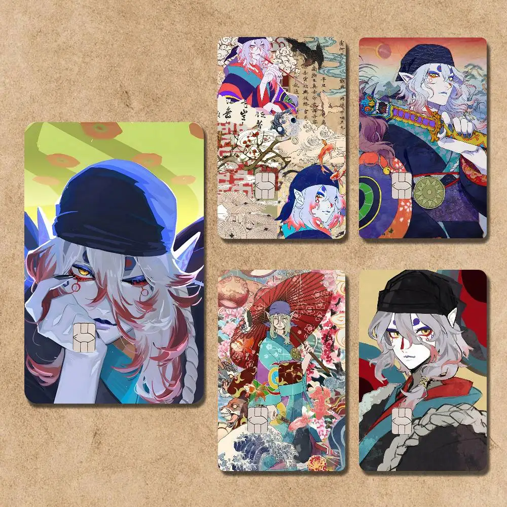 

Anime M-Mononoke Credit Card Skin Stickers For Bank Card Bus Metro Card Sticker Waterproof Women Gift