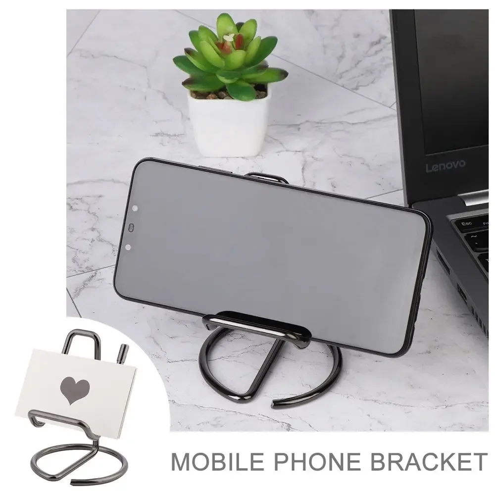 Simple desktop metal phone holder support phone holder Creative business card holder Business card display stand Desktop storage