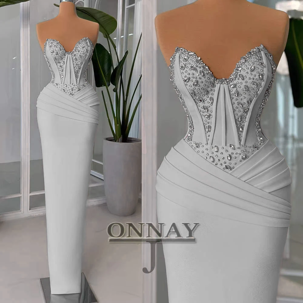 Vestidos De graduación De sirena rosa personalizados para mujer, corsé con cristales, Gala árabe saudita, vestido para ocasión a medida, Vestidos De Fiesta Plus