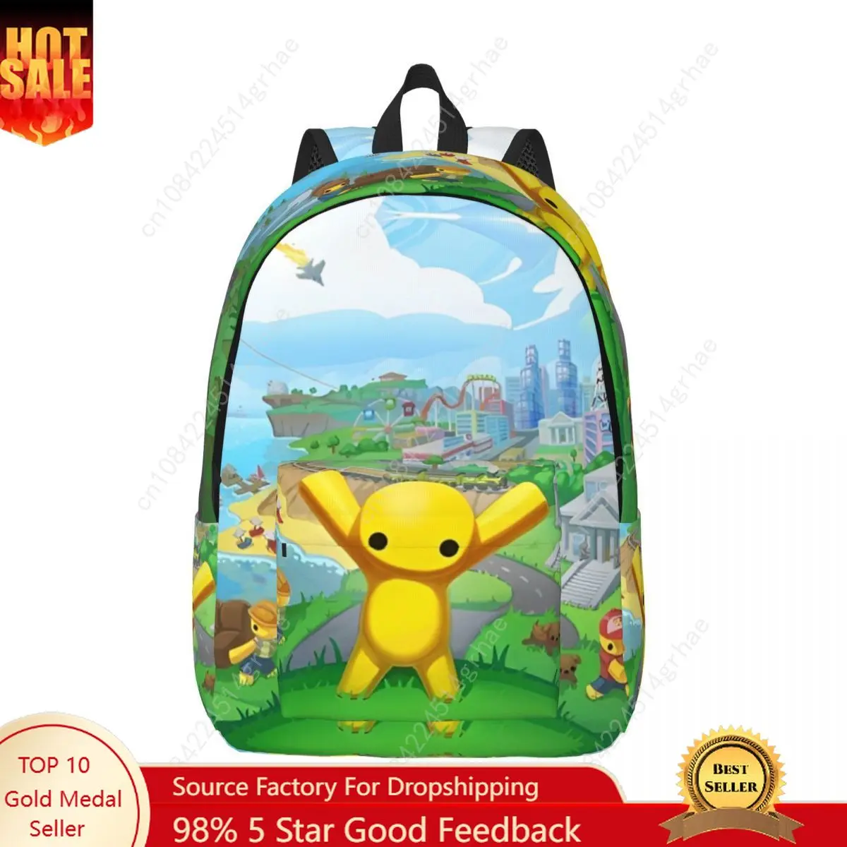 Wobbly Life Online Game Backpack for Men Women Fashion High School Hiking Travel Daypack College Shoulder Bag Lightweight