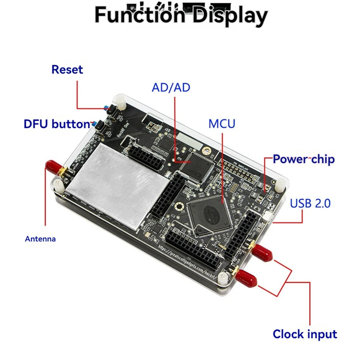 For HackRF One 1MHz-6GHz 10DBM Software Defined Radio SDR Communication Experimental Platform