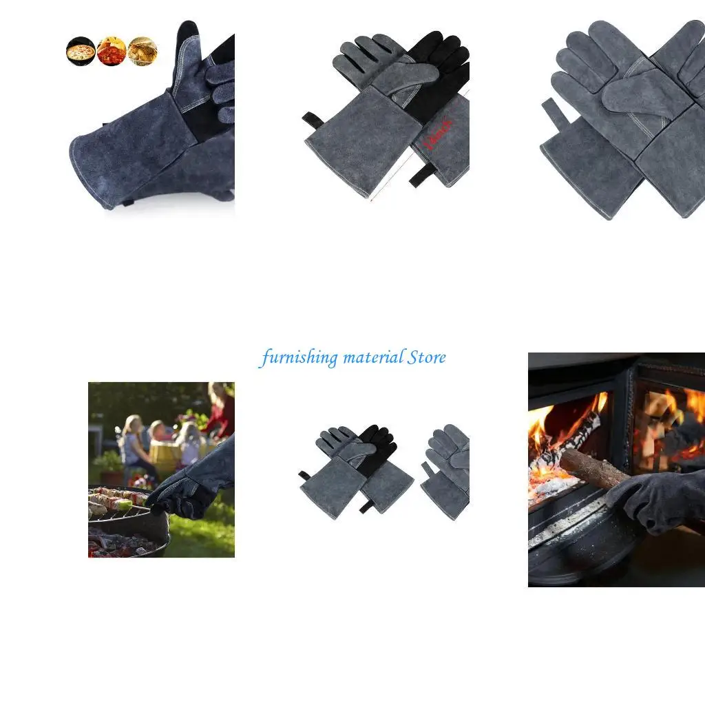 

Y5GD 14-inch Leather Welding Gloves Provide Safety for Protection for Welders