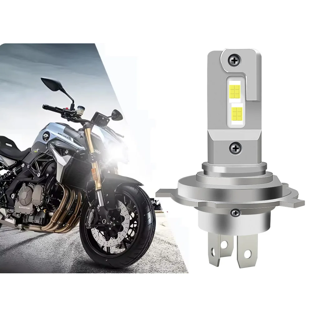 1Pcs H4 9003 LED Hi/Lo High And Low Beam Motorcycle Headlight For Audi Honda VW Toyota H4 LED Bulb Motorcycle Headlamp
