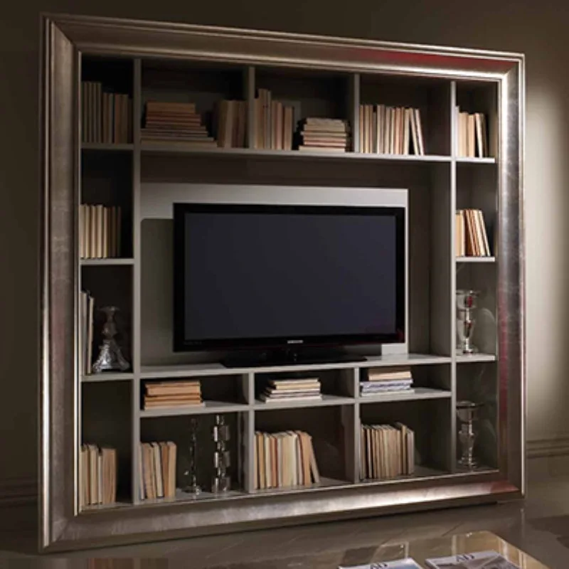 

Bookshelf study display shelf, champagne foil storage cabinet