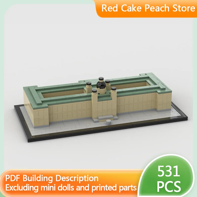 

City Street View Model MOC Building Bricks Natural History Museum Modular Technology Children Holiday Gifts Assemble Toys Suit