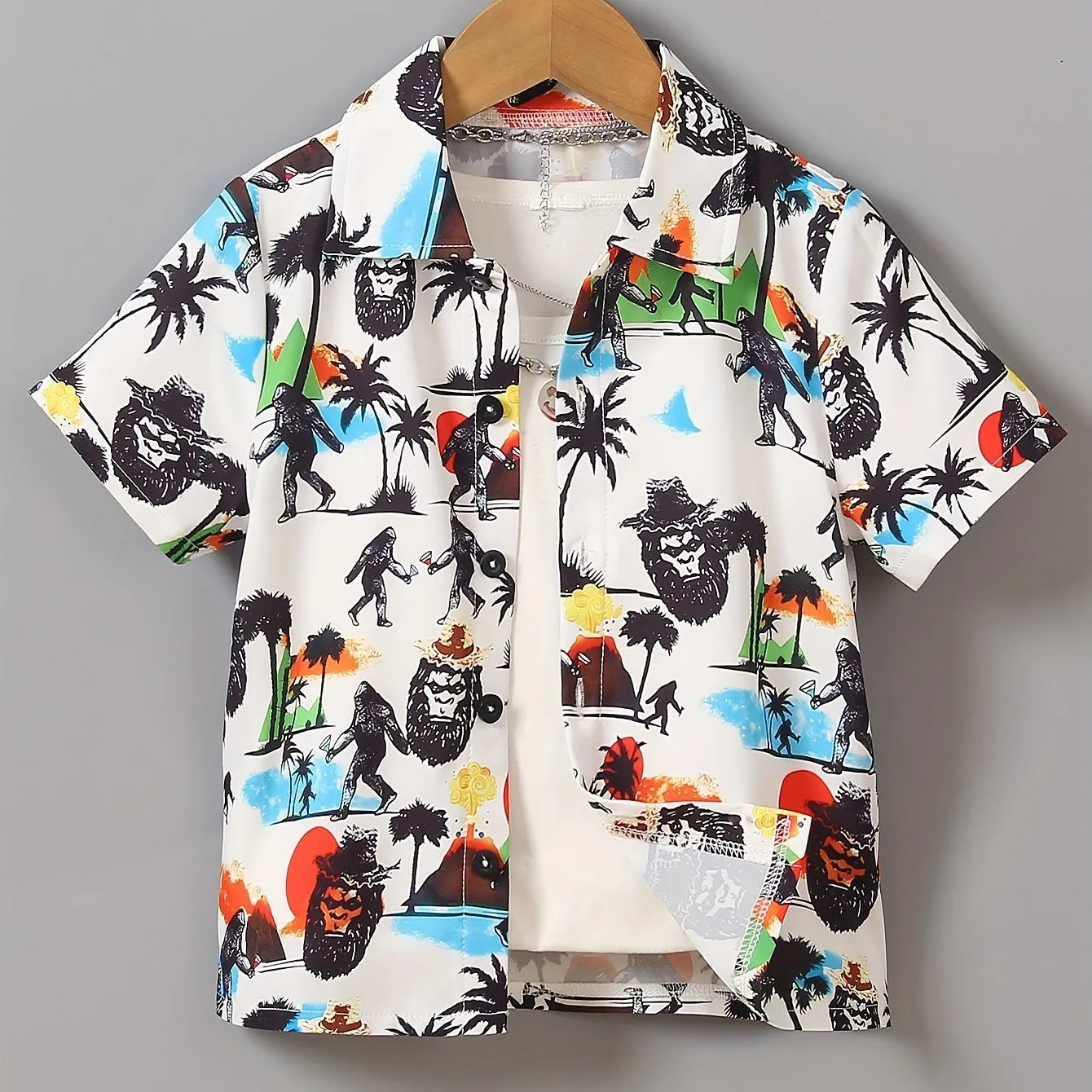 

Children's T-Shirt Short Sleeve Hawaii Shirts Fashion Children's Clothes 3D Blouse for Boys Holiday Hawaiian Tops Kids Shirts