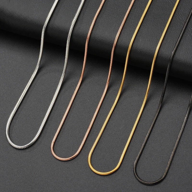 

Stainless Steel Snake Chain Necklace For Jewelry Making Gold/Silver Color Metal Snake Chain Necklace Bulk Wholesale 10pcs