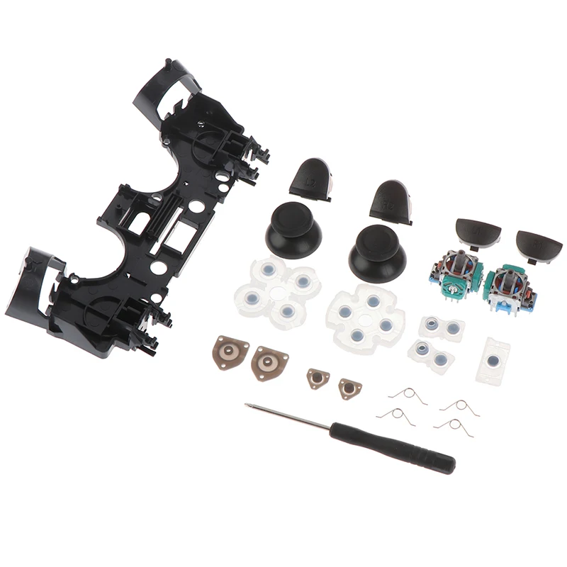 Kit de botones de gatillo para reparación de PS4, Joysticks analógicos 3D, L1, R1, L2, R2