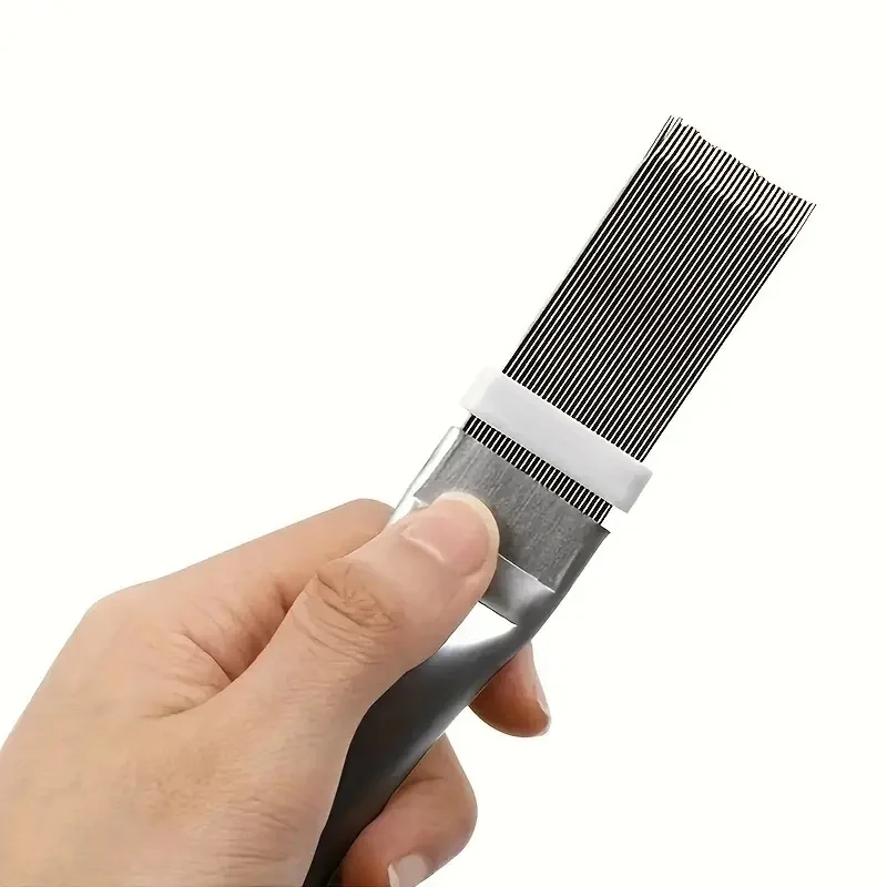 1Pc Airconditioning Fin Reinigingskam Roestvrijstalen Borstel Fin Stijltang Airconditioner Reinigingsgereedschap - afbeelding 2