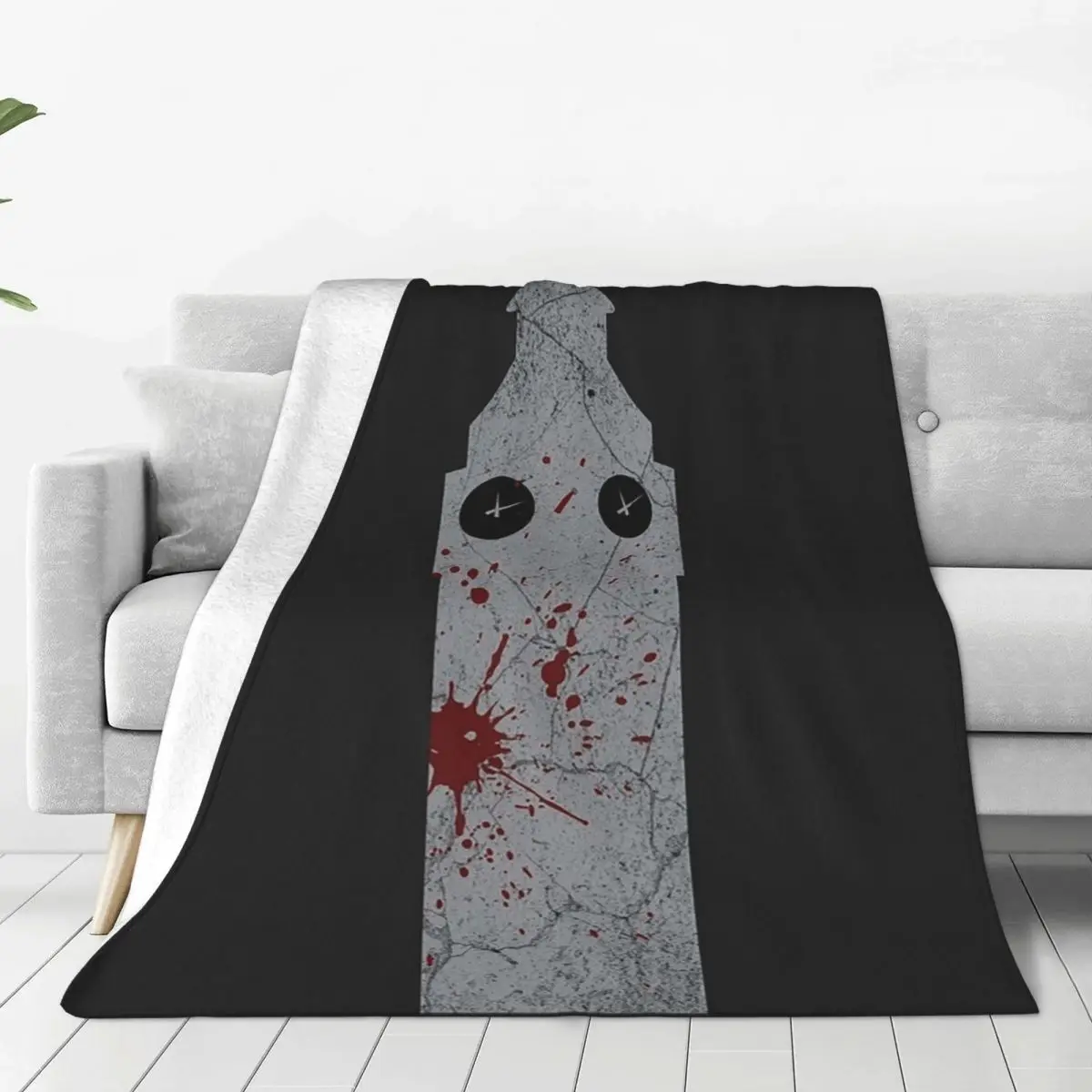 Blood Spattered Clocktower Blankets Flannel Lightweight Sofa Throw Blankets For Couch Bedding Outdoor Throws Bedspread Quilt