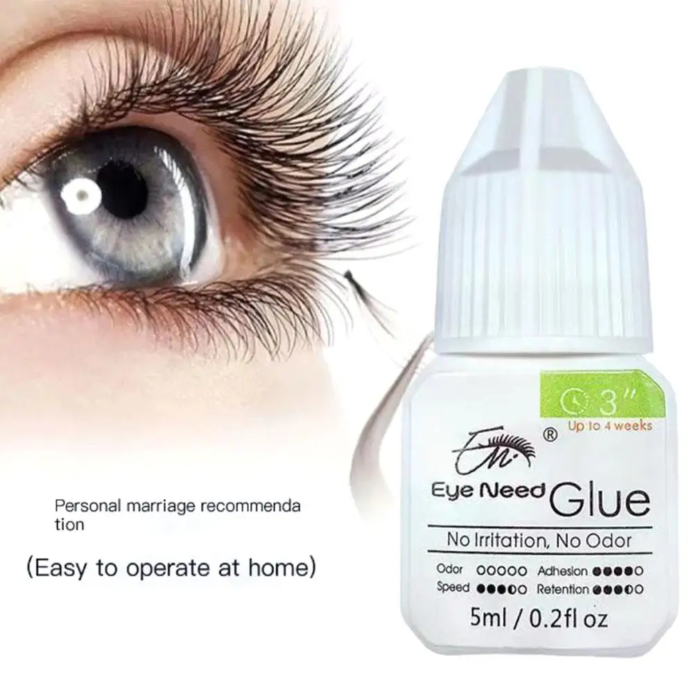 1 Uds. Suministros de extensión de pegamento para pestañas Extra fuerte 5ml 0,5 segundo pegamento para pestañas secas para pestañas postizas elevador adhesivo impermeable