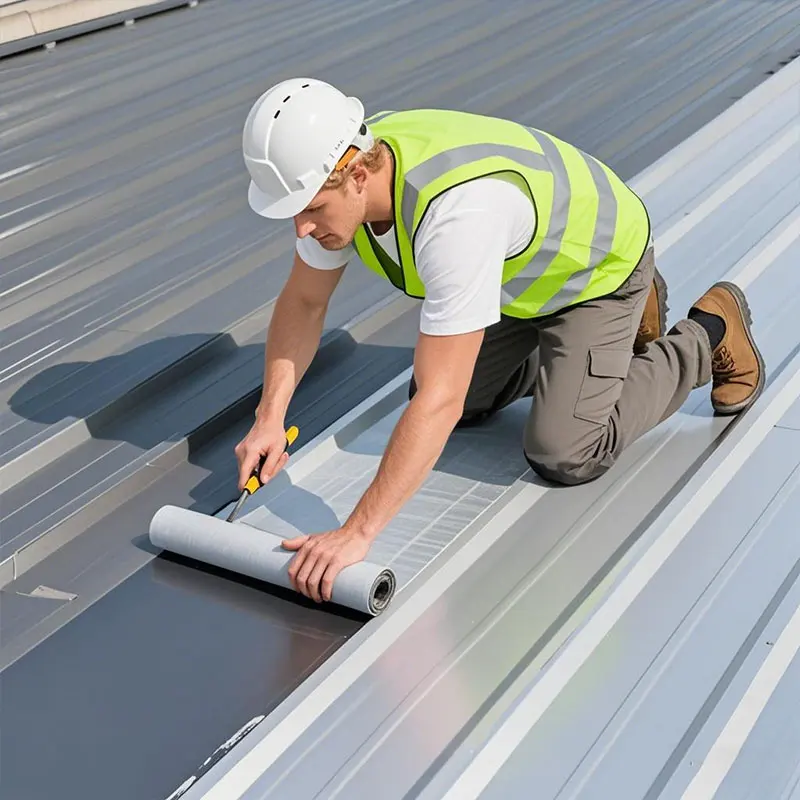 فيلم مقاوم للماء على السطح الرمادي، شريط مقاوم للماء قابل للالتصاق، عرض 50 سم * طول 5 متر، يمكن لصق طبقة حماية ممزقة، ويمنع الصدأ على السطح المعدني