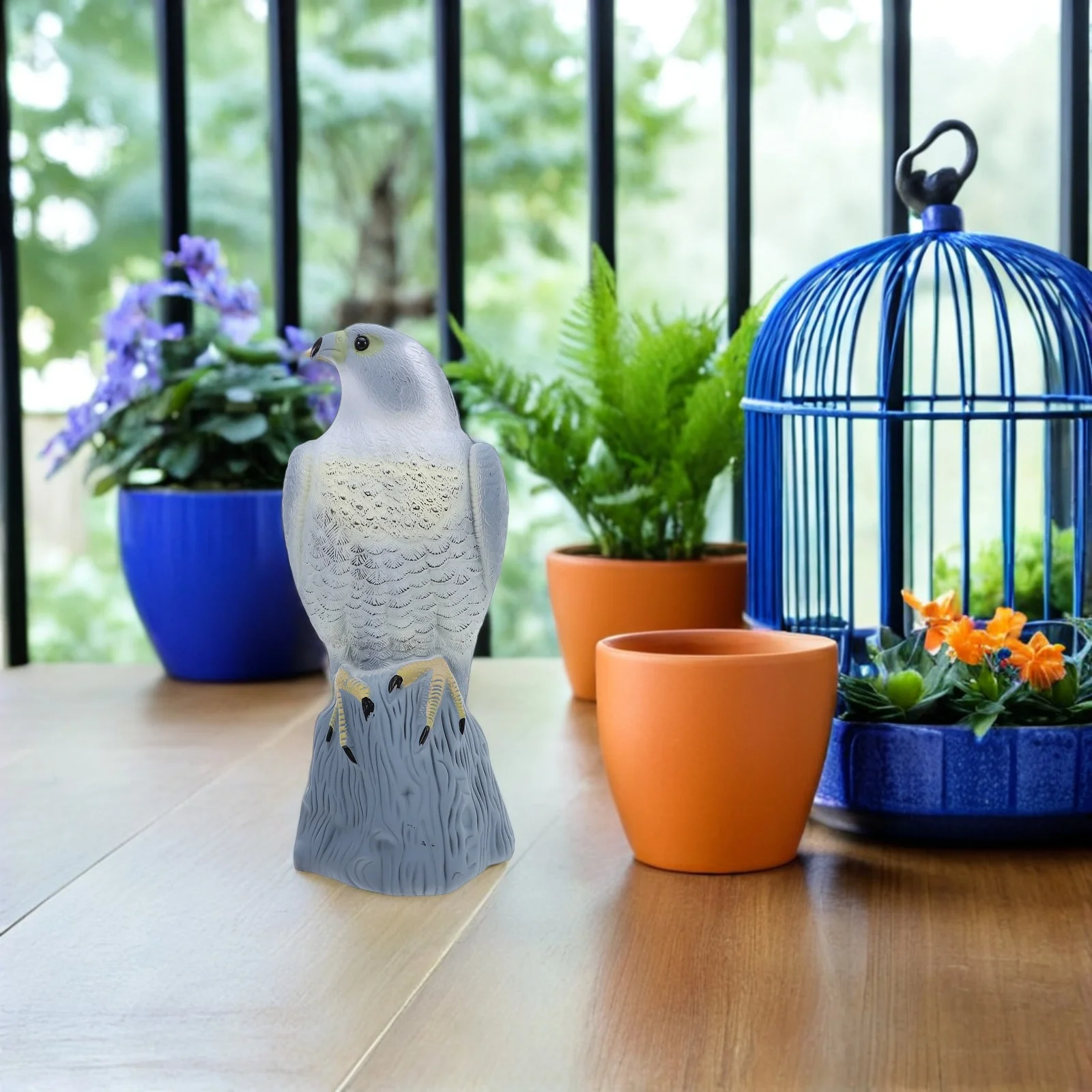 حديقة النسر لتخويف الطيور بعيدا حماية أشجار الفاكهة والنباتات لا تحتاج إلى تحريك حل فعال على المدى الطويل على شكل نسر شرك