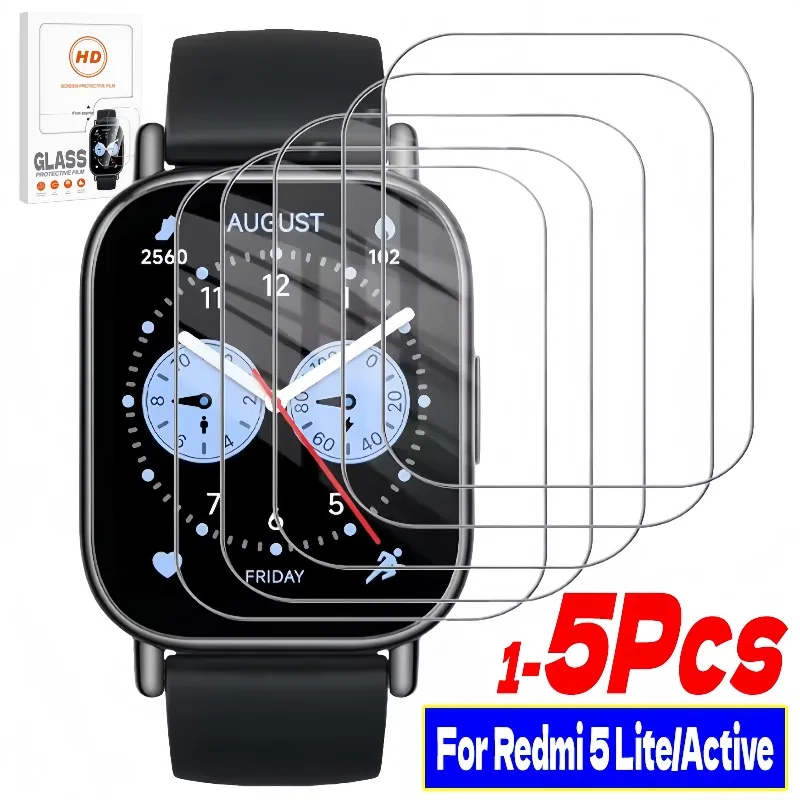 

Защитная пленка для экрана Xiaomi Redmi Watch 5 Active Lite, закаленное стекло 9H HD, прозрачные защитные пленки для часов 5 Active Lite Smart Watch