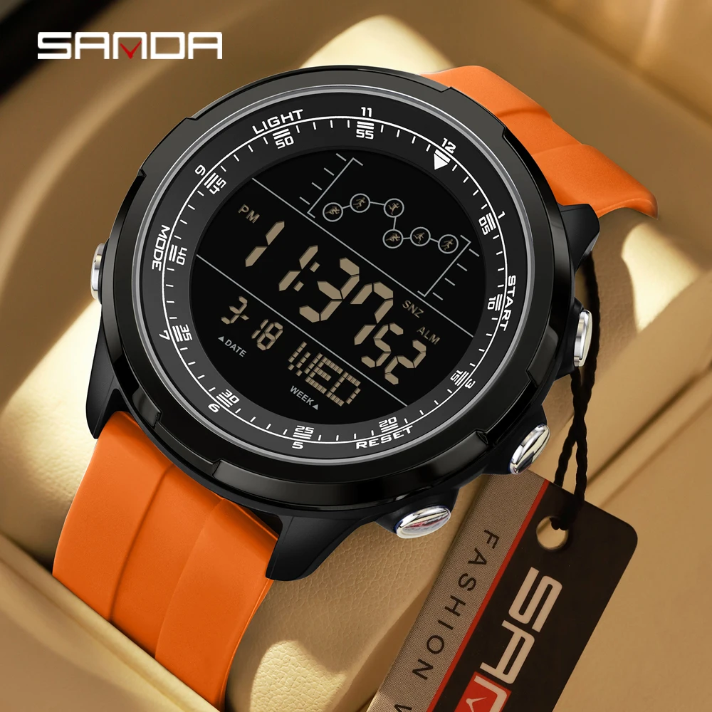 

SANDA 9092 Digital Watch Men Military Army Sport Wristwatch Top Brand Luxury LED Stopwatch Waterproof Male Electronic Clock Gift