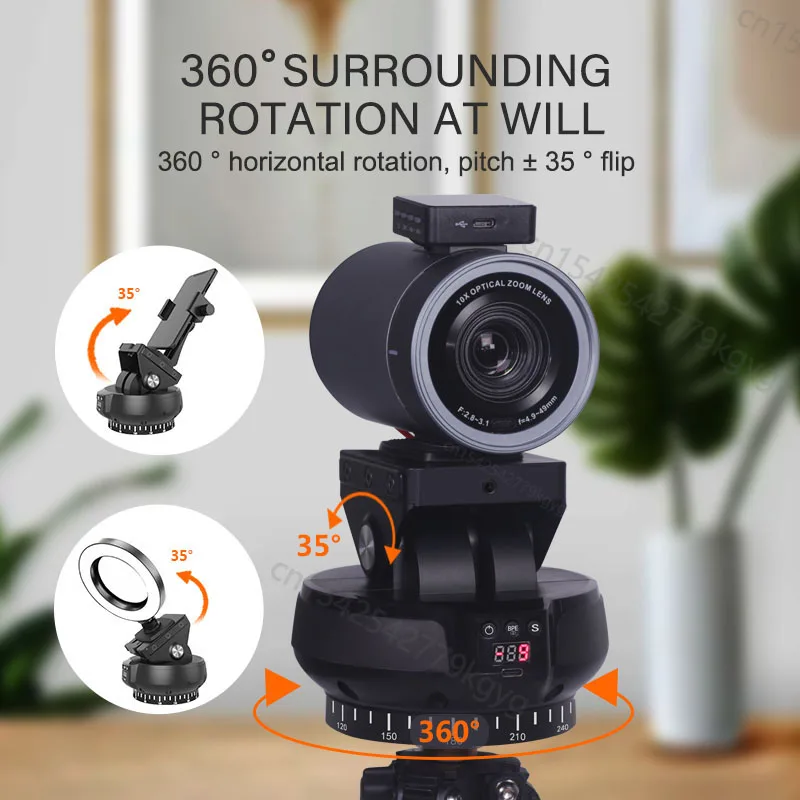 ZIFON YT-1200 AI Face Track Rotation Panoramic Remote Control Pan Tilt Motorized Tripod Electric head for Phones Cameras