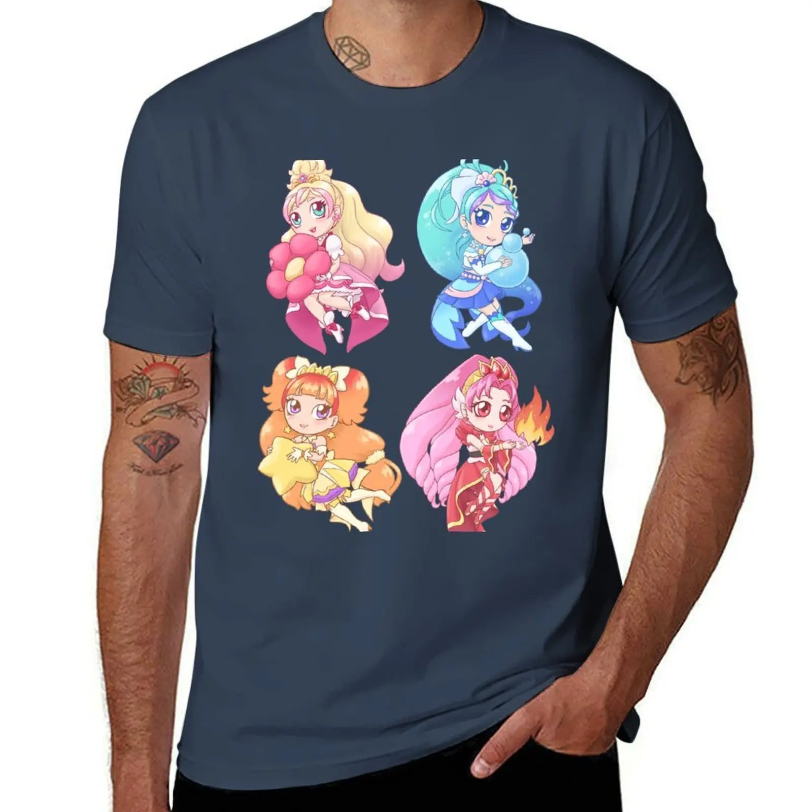 

Princess Precure T-Shirt Basic Regular Fit Casual T-Shirt