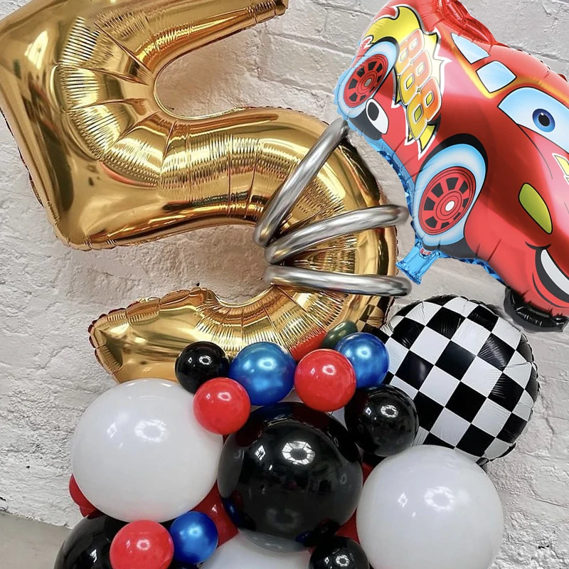 39 Stuks Auto 'S Bliksem Mcqueen Folie Ballonnen Voor Jongens Verjaardag Baby Shower Raceauto Thema Feest Decoraties