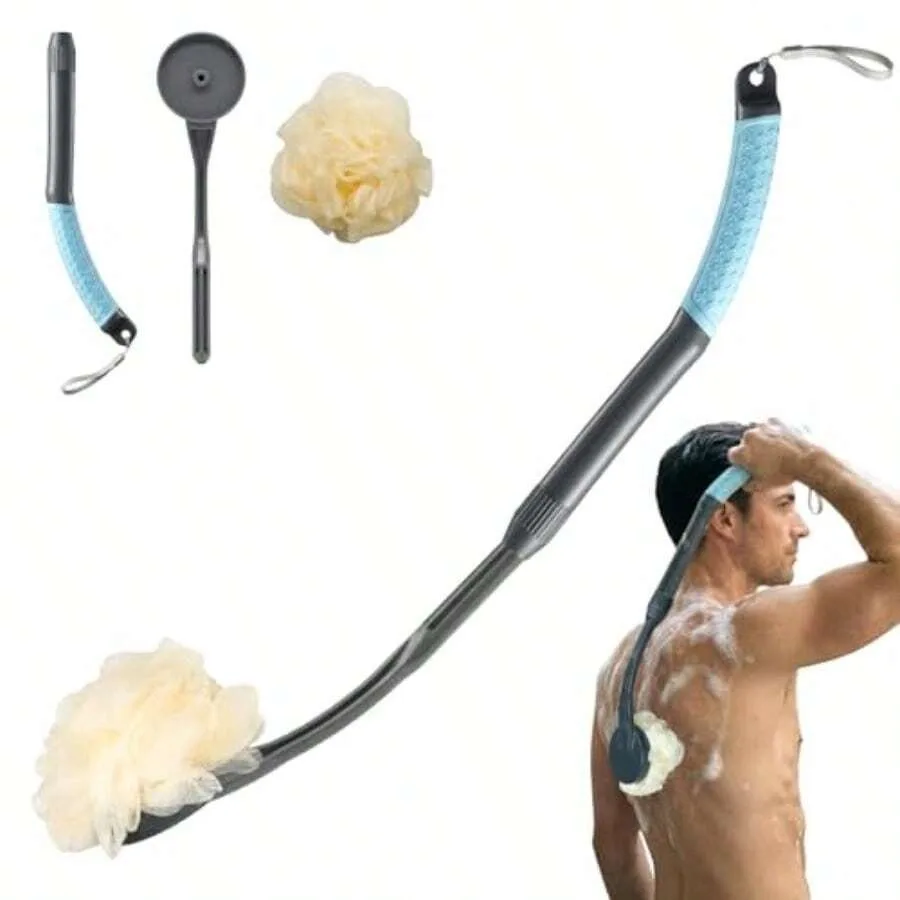 

Loofah With Handle, Adjustable Long Handle Exfoliating Loofah Sponge For Deep Cleaning, Shower Loofah For Men Women