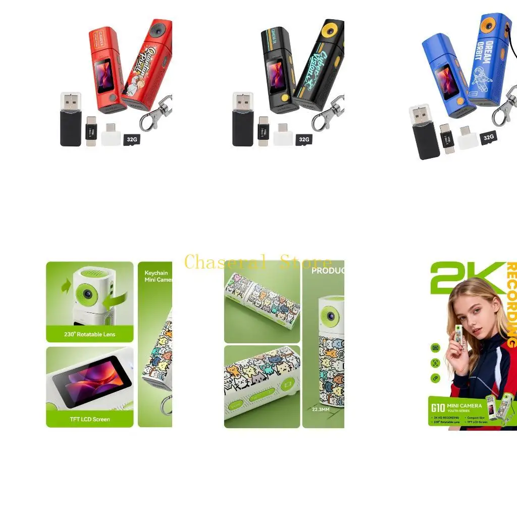 

E7CE 2K High Definition Mini Camera Providing 270 Degree Adjustable Lens And 21 Photo Effects For Students