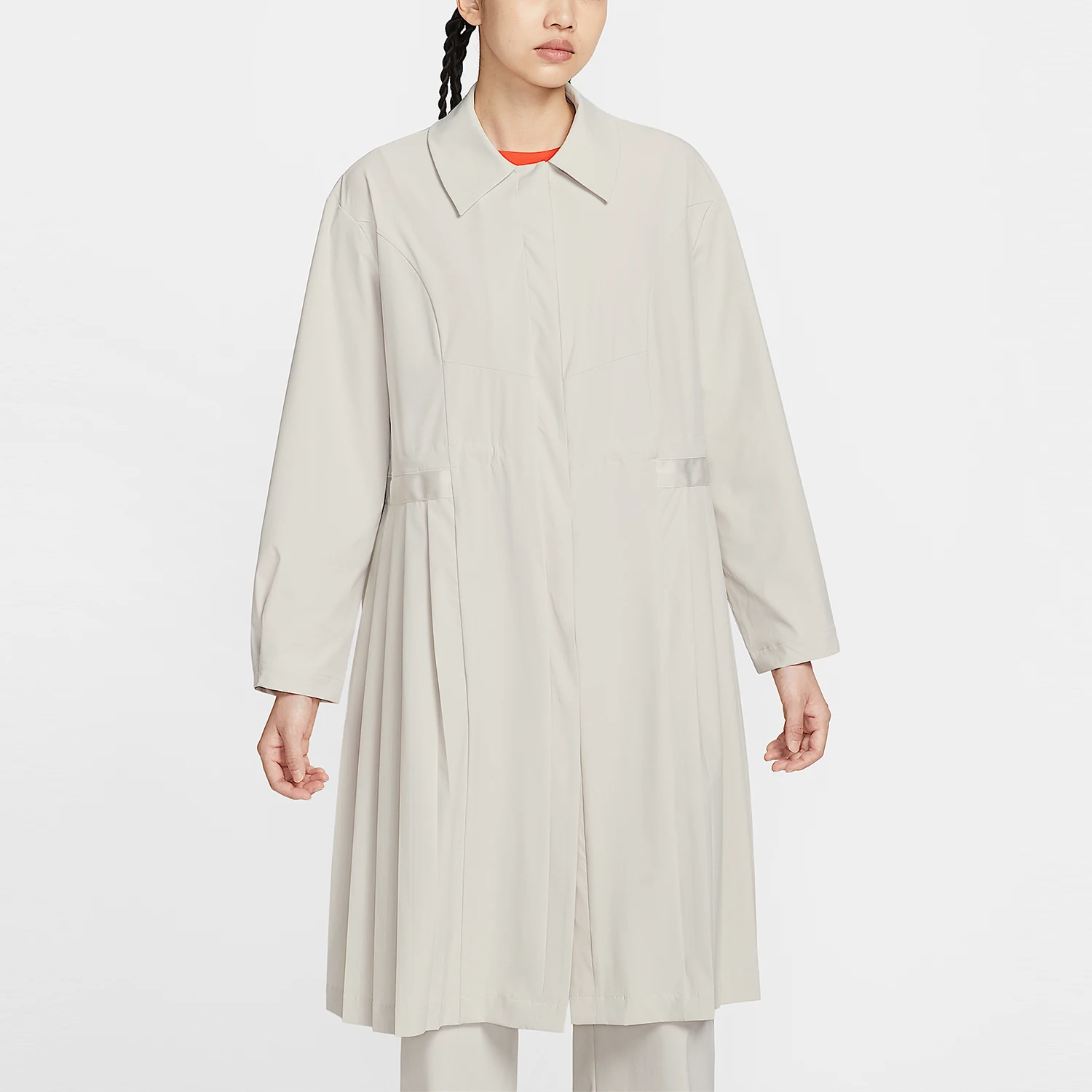 

Nike genuine Dri FIT women's lightweight long lapel casual windbreaker HV3628-104