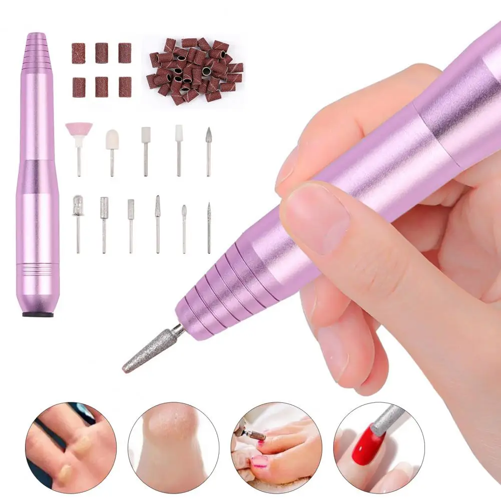 Women Nail Drill Professional Electric Nail Drill with 11 Bits Sanding Bands for Manicure Pedicure for Acrylic for Salon