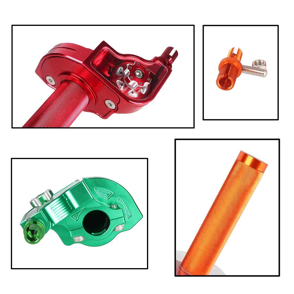 22MM Throttle Twist Grips CNC Aluminum Motorcycle Grips Cable for ATV Scooter Moped Quad Bike Motorcycle Accessories Universal - Image 3