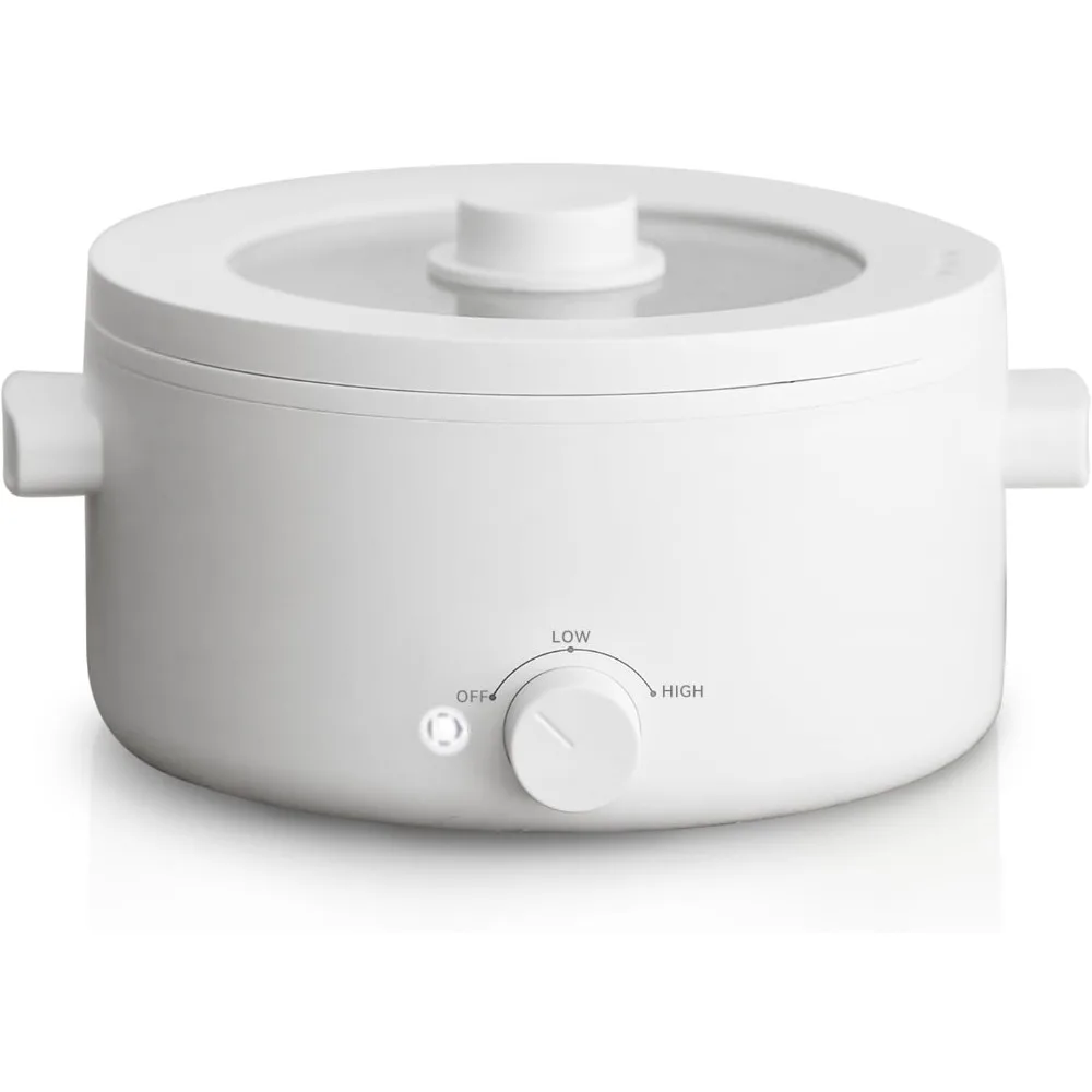 

Hot Pot Electric,2L Ceramic Glaze Non-Stick Pan, Portable Hot Pot with Dual Power Adjustment, Electric Cooker for Egg, Ramen