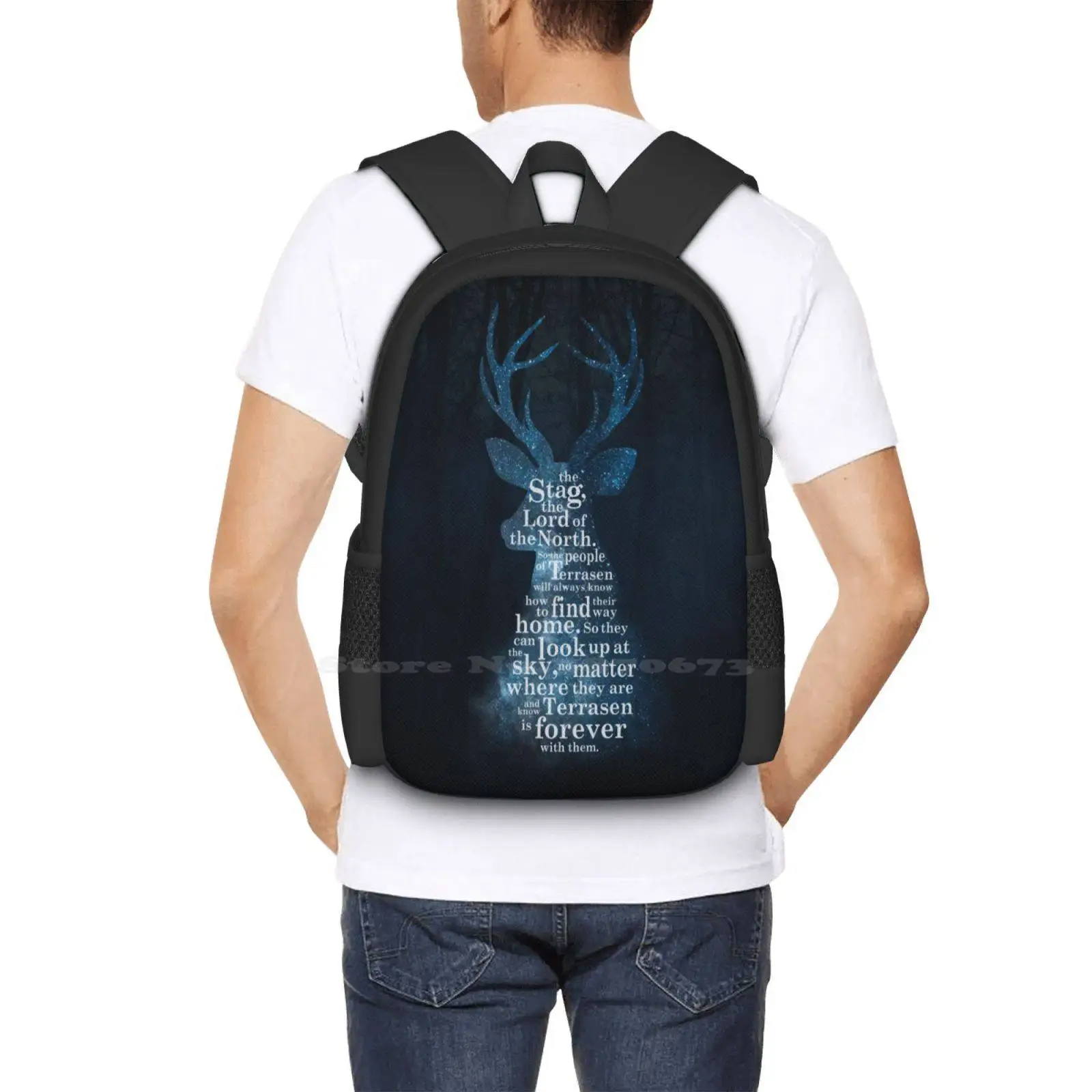 Throne Of Glass-The Stag , The Lord Of The North Fashion Pattern Design Travel Laptop School Backpack Bag Throne Of Glass Tog