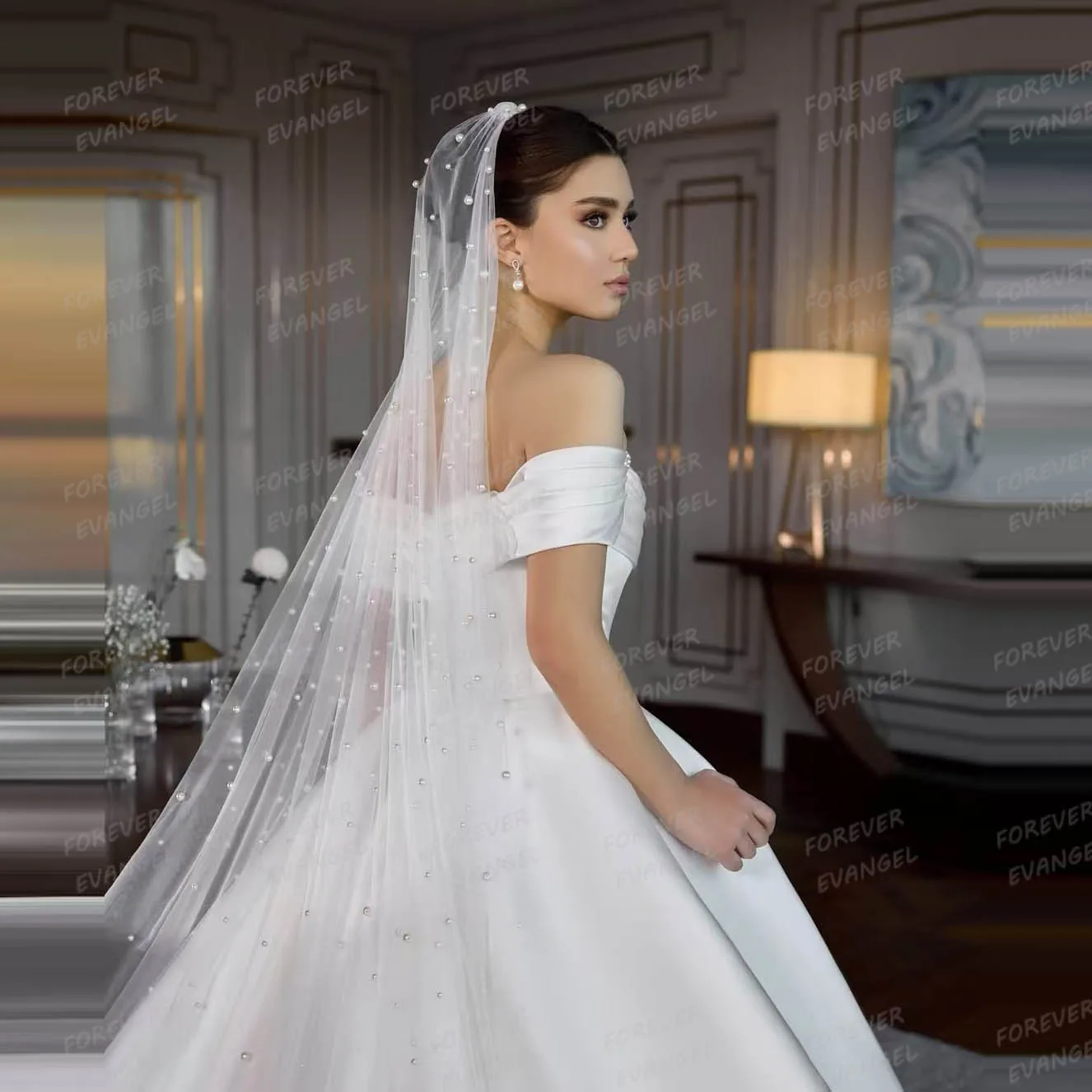 럭셔리 섹시한 A 라인 웨딩 드레스, 신부 볼 가운, 우아한 스팽글 2025, 스윕 트레인 맞춤형