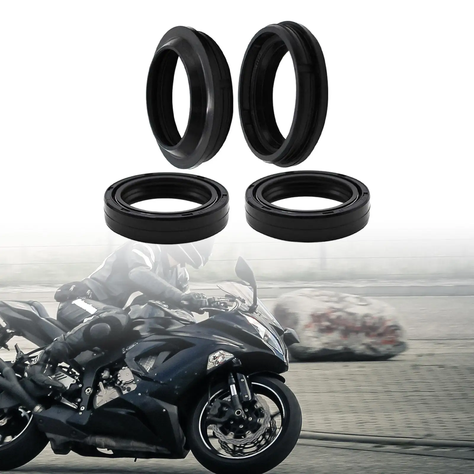 

4Pcs Front Fork Oil Seal & Dust Cover 36x48x11mm Oil Resistance for Yamaha XT 125 R Bra 2007 1D4-f2480-00 XT 125 x Bra 2007