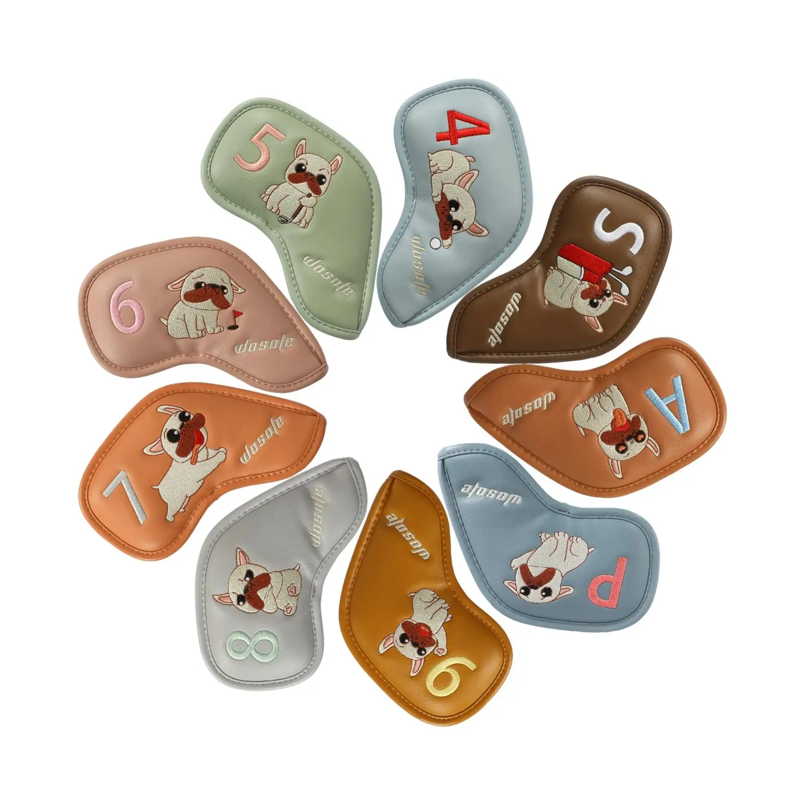 

Minimalistic Golf Iron Covers Set Cute Golf Headcover Iron Club Protector for Golfer Gift Sports Accessories
