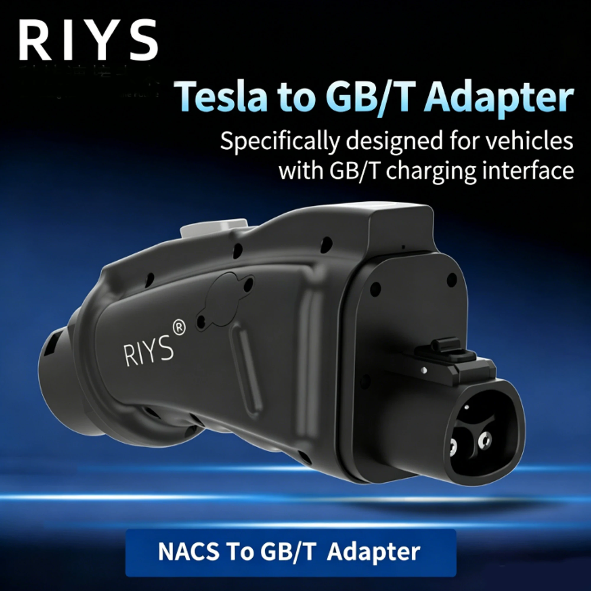 

RISY NEW EV Connector NACS To GBT EV Charger 300KW 300A High Quality Electric Vehicle Charging Adapter For Tesla Chinese Cars